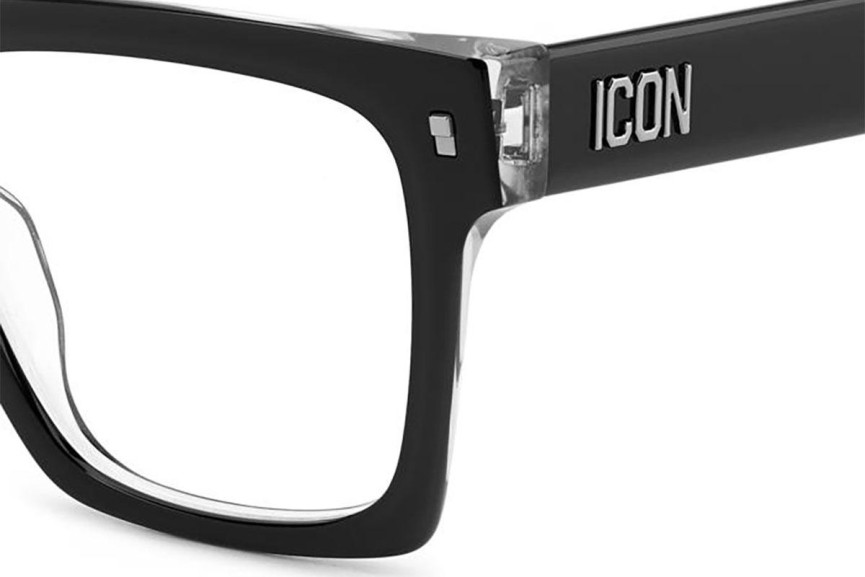 Naočale Dsquared2 ICON0019 7C5 Pravokutan Crni