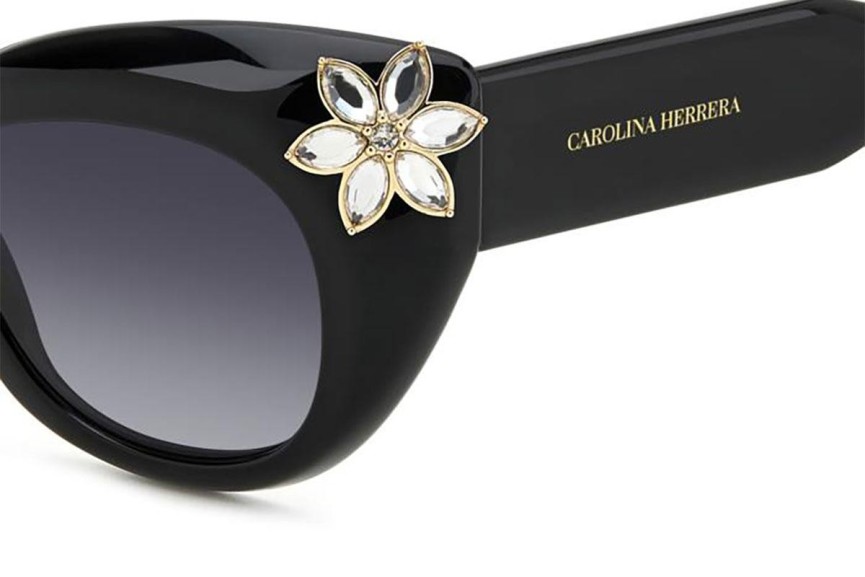 Sunčane naočale Carolina Herrera HER0215/S 807/9O Cat Eye Crni