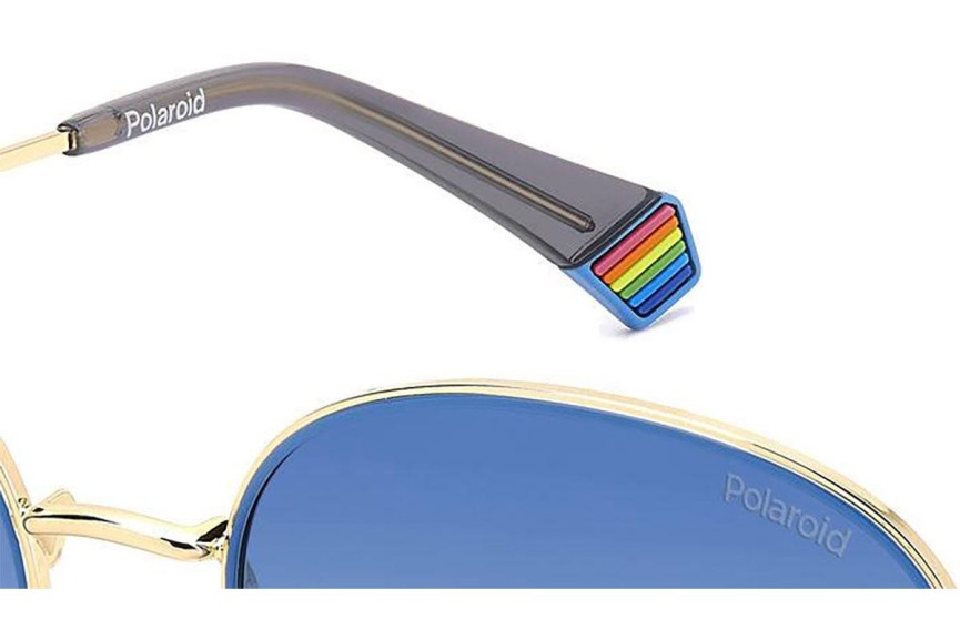 Sunčane naočale Polaroid PLD6215/S/X LKS/Z7 Polarized Okrugao Zlatni