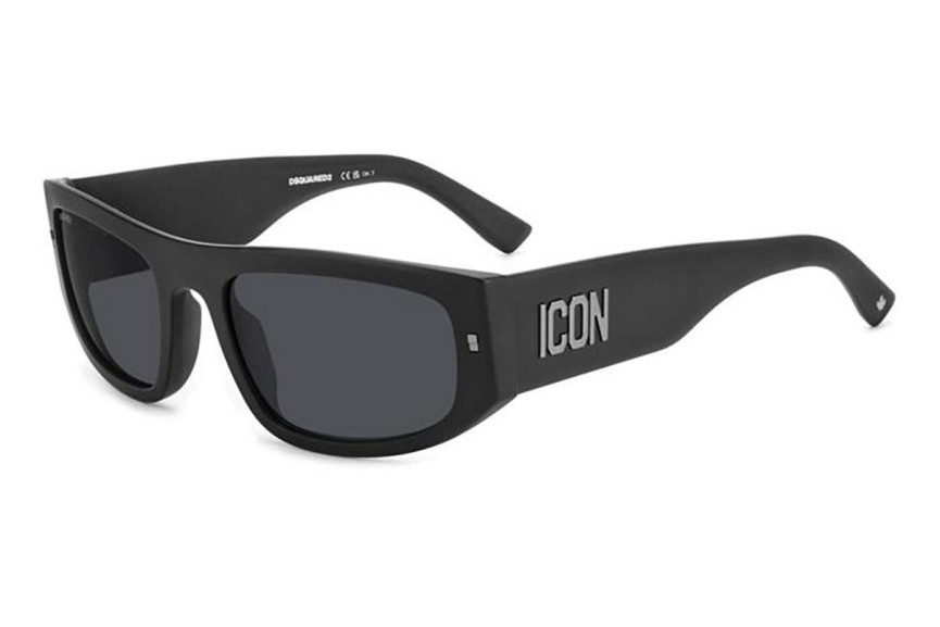 Sunčane naočale Dsquared2 ICON0016/S 003/IR Pravokutan Crni