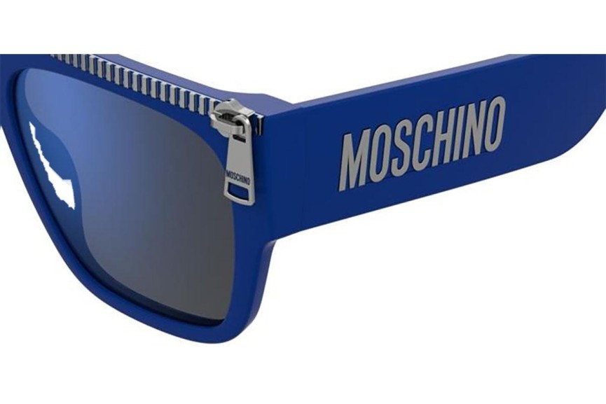 Sunčane naočale Moschino MOS165/S PJP/XT Flat Top Plavi