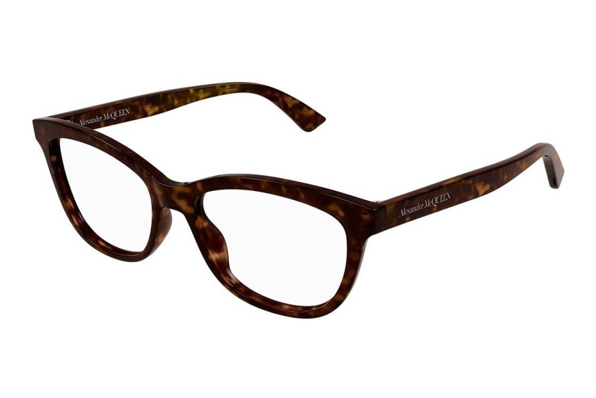 Naočale Alexander McQueen AM0461O 002 Cat Eye Havana