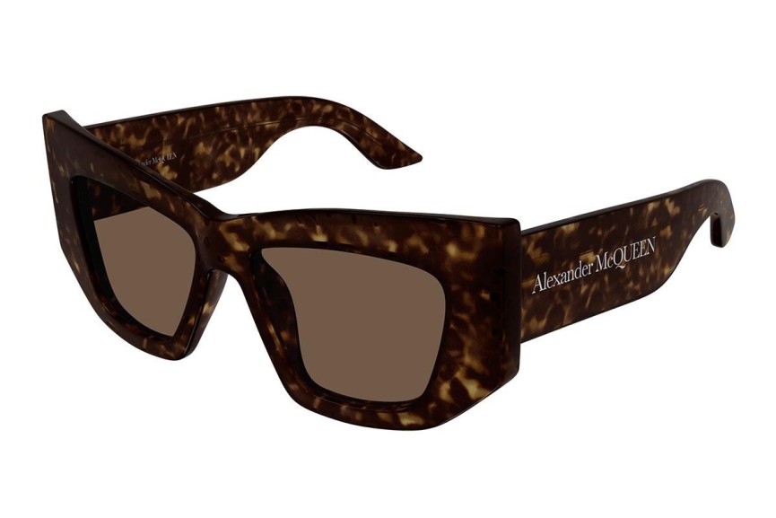 Sunčane naočale Alexander McQueen AM0448S 002 Cat Eye Havana