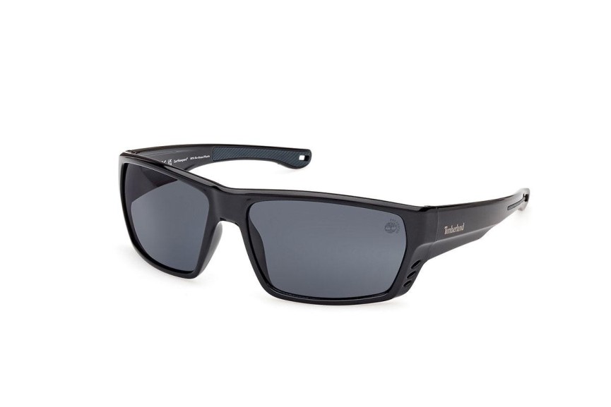 Sunčane naočale Timberland TB00002 01D Polarized Pravokutan Crni