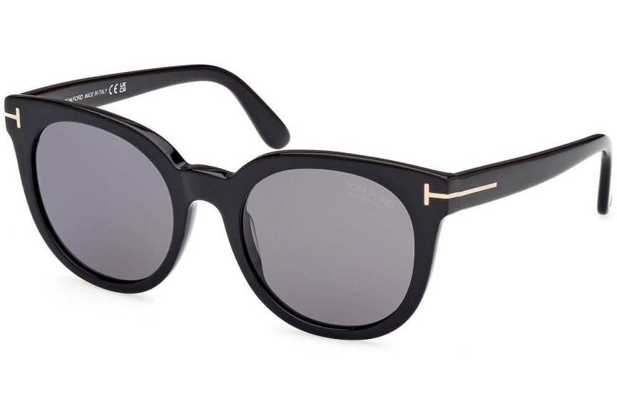 Sunčane naočale Tom Ford FT1109 01D Polarized Okrugao Crni