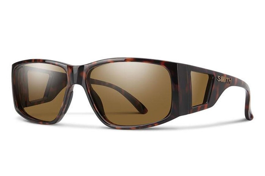 Sunčane naočale Smith MONROEPEAK 086/L5 Polarized Pravokutan Havana