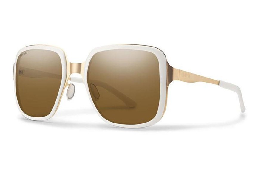 Sunčane naočale Smith AVELINE VK6/SP Polarized Kvadratni Bijeli