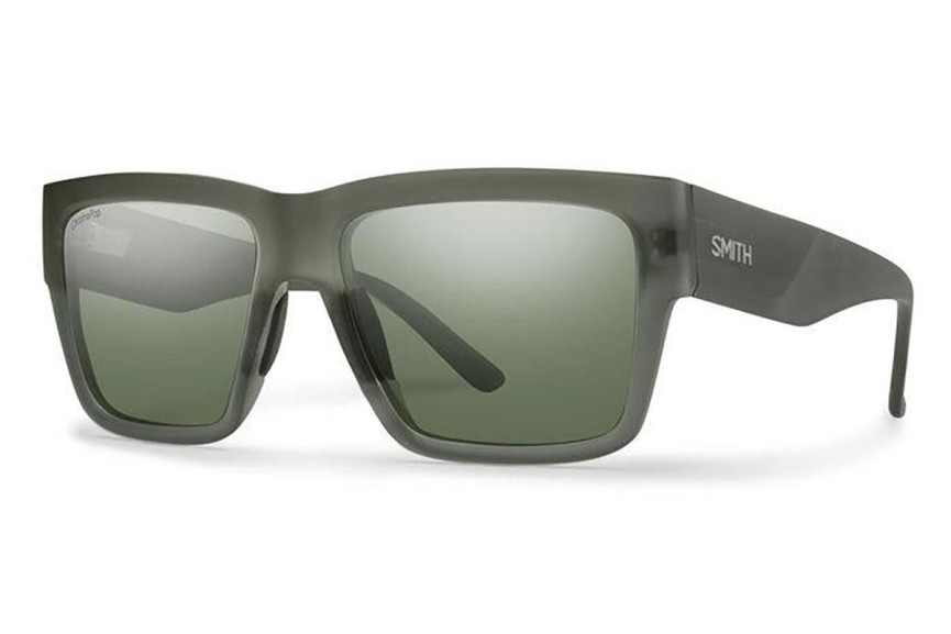 Sunčane naočale Smith LINEUP B59/L7 Polarized Pravokutan Zeleni