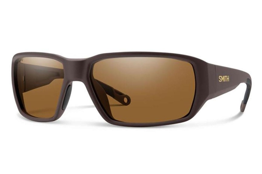 Sunčane naočale Smith HOOKSET 79U/L5 Polarized Pravokutan Smeđi