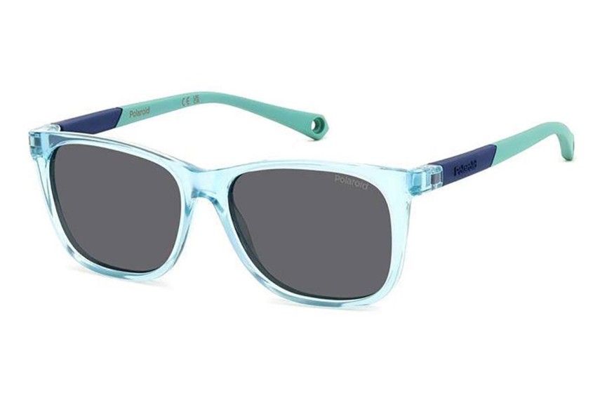 Sunčane naočale Polaroid Junior PLD8058/S MVU/M9 Polarized Pravokutan Plavi