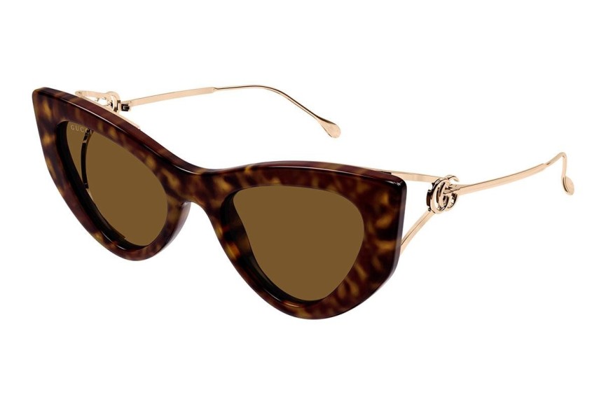 Sunčane naočale Gucci GG1565S 002 Cat Eye Havana