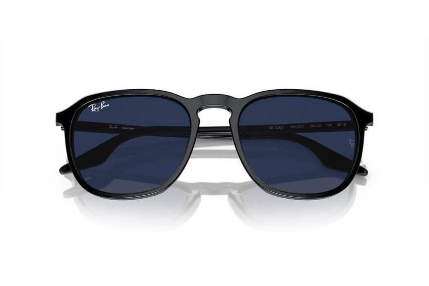 Sunčane naočale Ray-Ban RB2203 901/GG Kvadratni Crni