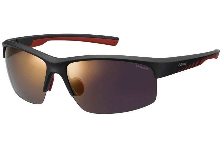 Sunčane naočale Polaroid Active Collection PLD7018/N/S OIT/OZ Polarized Pravokutan Crni