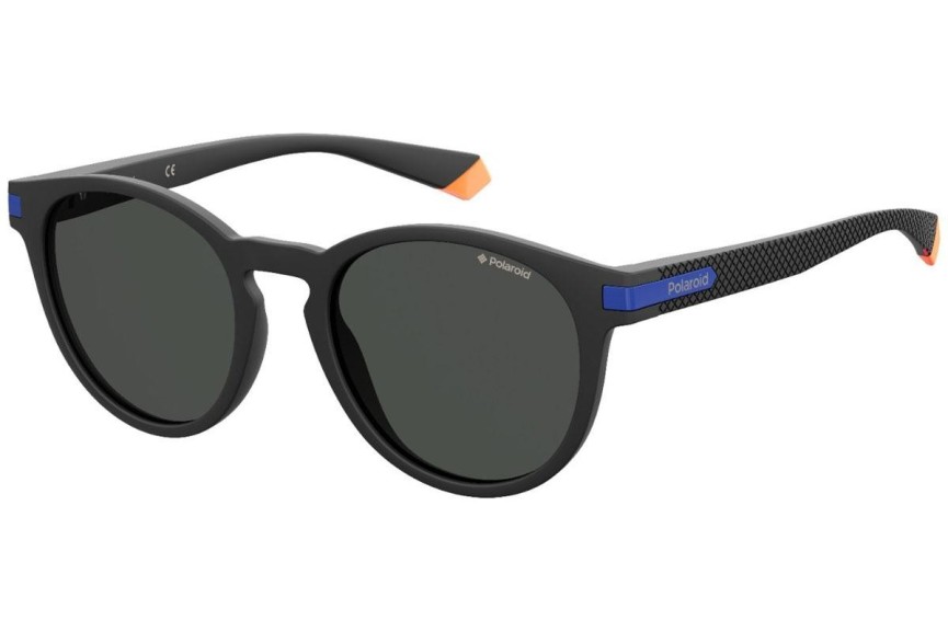 Sunčane naočale Polaroid Active Collection PLD2087/S 0VK/M9 Polarized Okrugao Crni