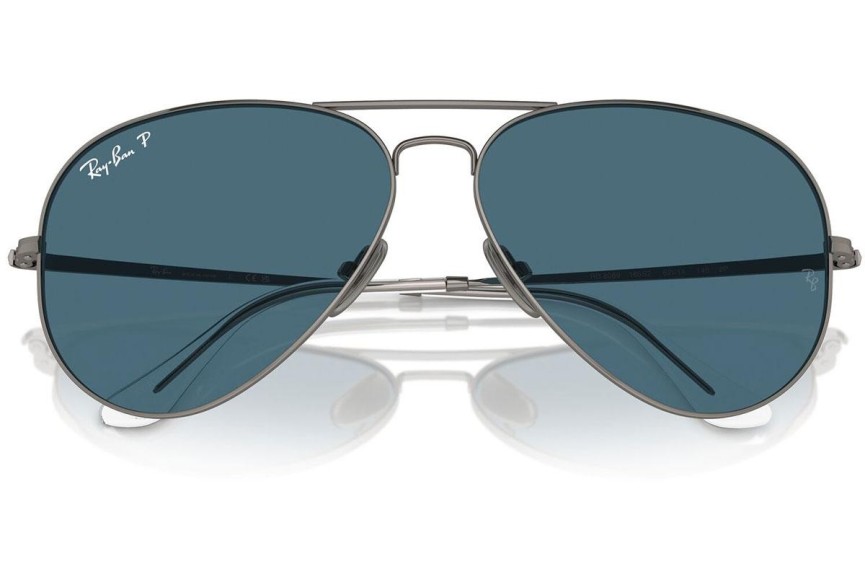 Sunčane naočale Ray-Ban RB8089 165/S2 Polarized Pilotski Srebrni