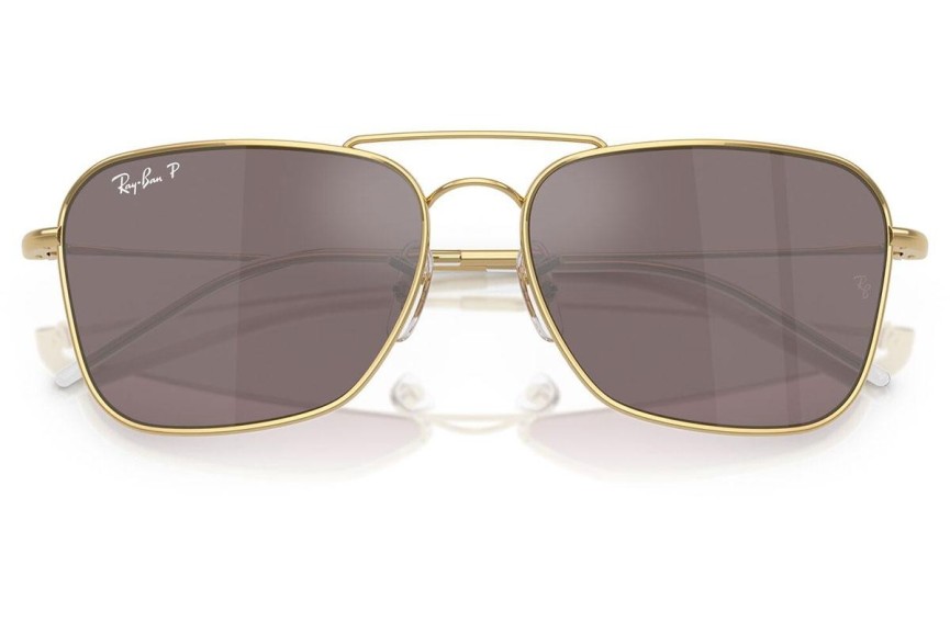 Sunčane naočale Ray-Ban Caravan Reverse RBR0102S 001/LB Polarized Pravokutan Zlatni