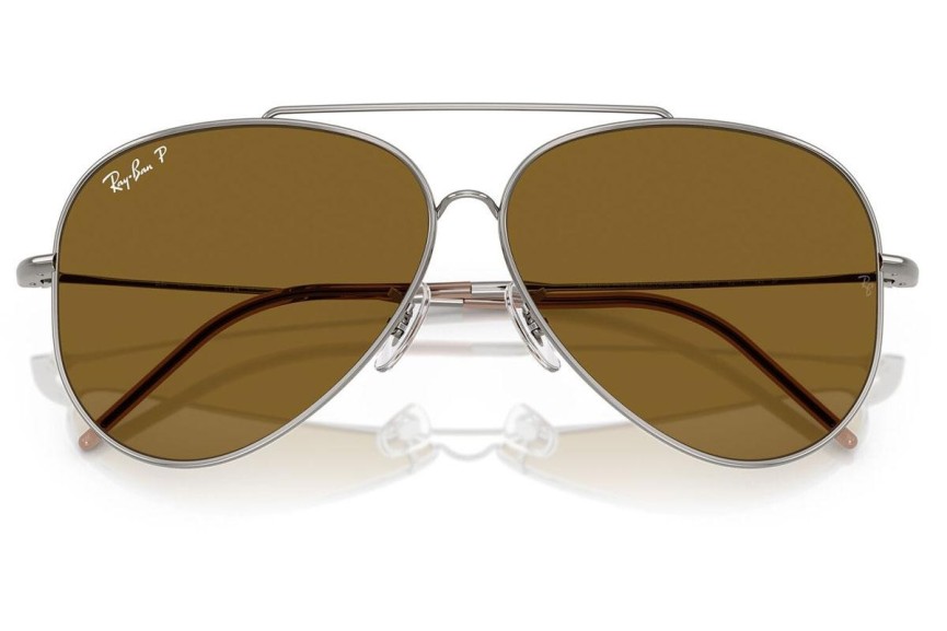 Sunčane naočale Ray-Ban Aviator Reverse RBR0101S 004/83 Polarized Pilotski Srebrni