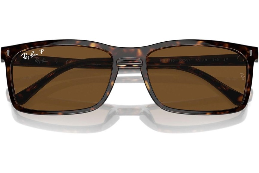 Sunčane naočale Ray-Ban RB4435 902/57 Polarized Pravokutan Havana