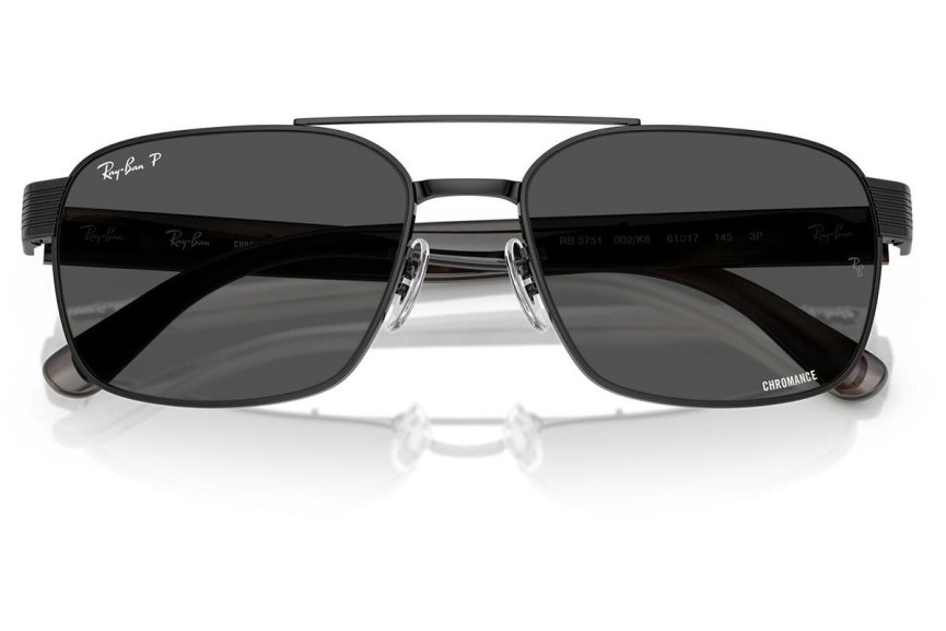 Sunčane naočale Ray-Ban RB3751CH 002/K8 Polarized Kvadratni Crni