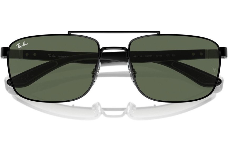 Sunčane naočale Ray-Ban RB3737 002/71 Pravokutan Crni