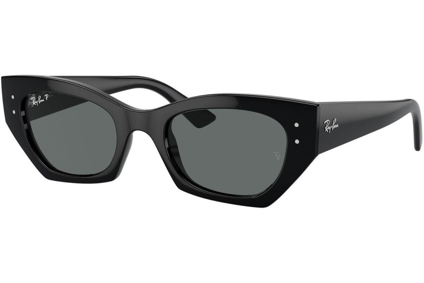 Sunčane naočale Ray-Ban RB4430 667781 Polarized Zadebljani gornji dio Crni