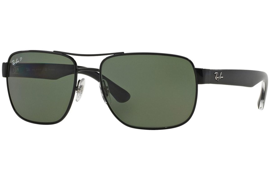 Sunčane naočale Ray-Ban RB3530 002/9A Polarized Pravokutan Crni