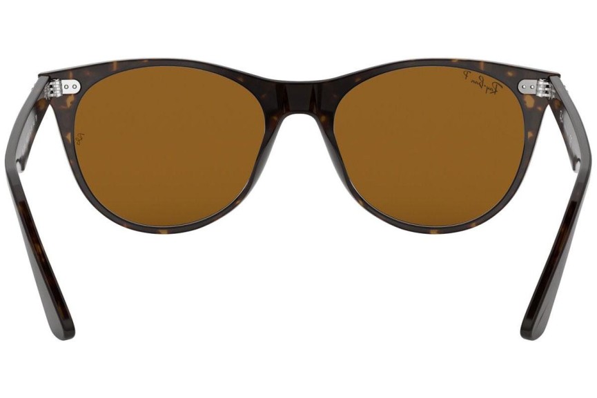 Sunčane naočale Ray-Ban Wayfarer II Classic RB2185 902/57 Polarized Kvadratni Havana