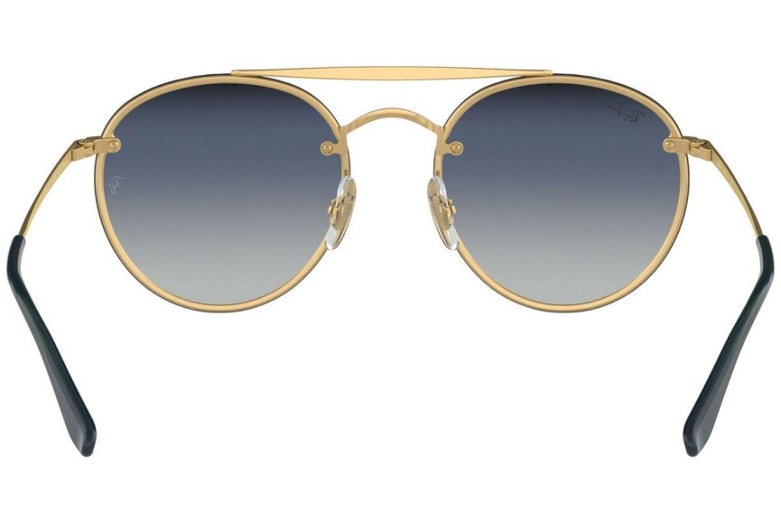 Sunčane naočale Ray-Ban Blaze Round Double Bridge Blaze Collection RB3614N 91400S Okrugao Zlatni