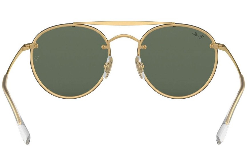 Sunčane naočale Ray-Ban Blaze Round Double Bridge Blaze Collection RB3614N 914071 Okrugao Zlatni