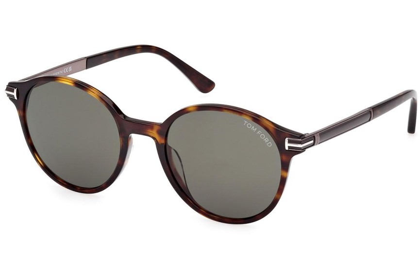 Sunčane naočale Tom Ford Araki FT1184 52N Okrugao Havana