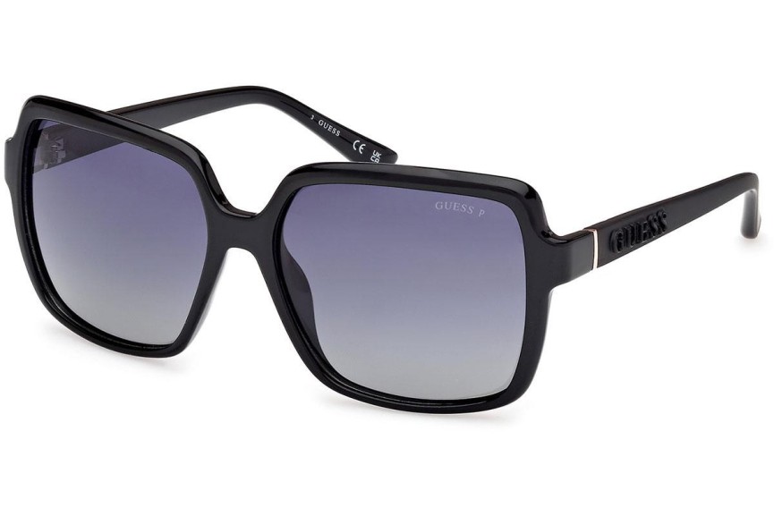 Sunčane naočale Guess GU00157 01D Polarized Kvadratni Crni