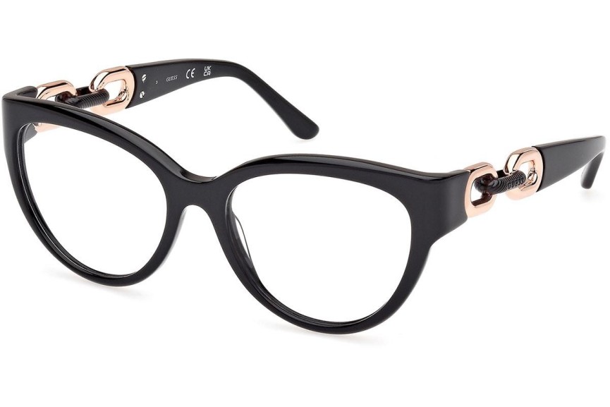 Naočale Guess GU50182 001 Cat Eye Crni