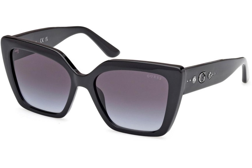 Sunčane naočale Guess GU00162 01B Cat Eye Crni