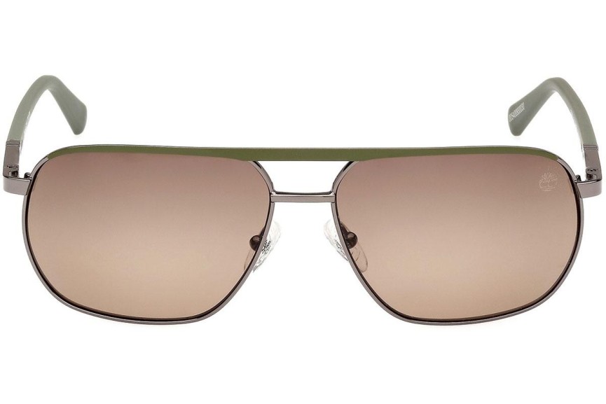 Sunčane naočale Timberland TB00027 06H Polarized Kvadratni Srebrni