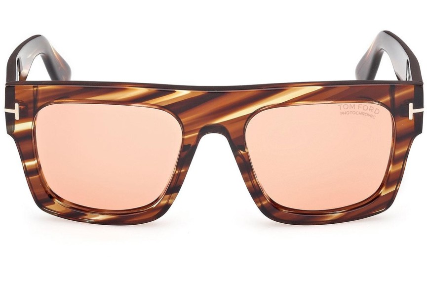 Sunčane naočale Tom Ford Fausto FT0711 53E Flat Top Havana