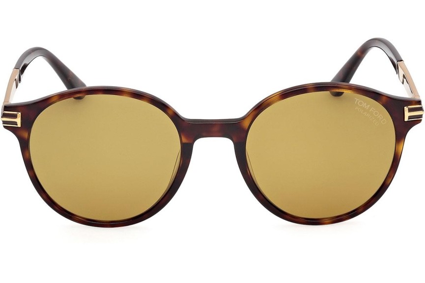 Sunčane naočale Tom Ford Araki FT1184 52H Polarized Okrugao Havana