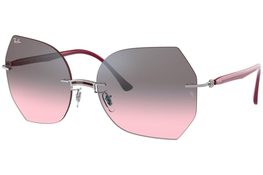 Sunčane naočale Ray-Ban Titanium Collection RB8065 003/H9 Cat Eye Srebrni