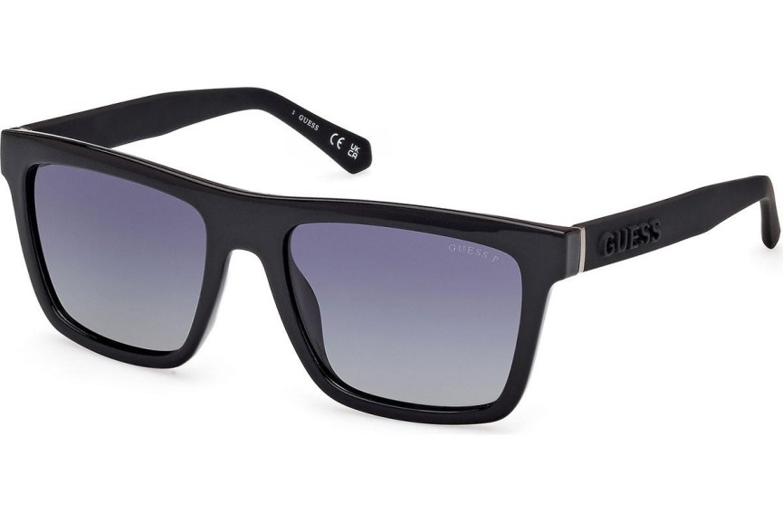 Sunčane naočale Guess GU00166 01D Polarized Kvadratni Crni