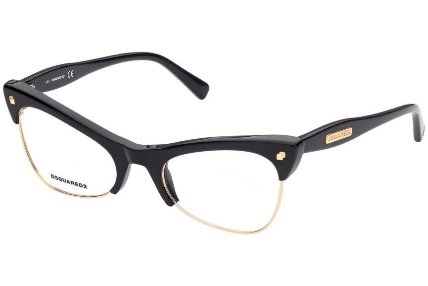 Naočale Dsquared2 DQ5332 001 Cat Eye Crni