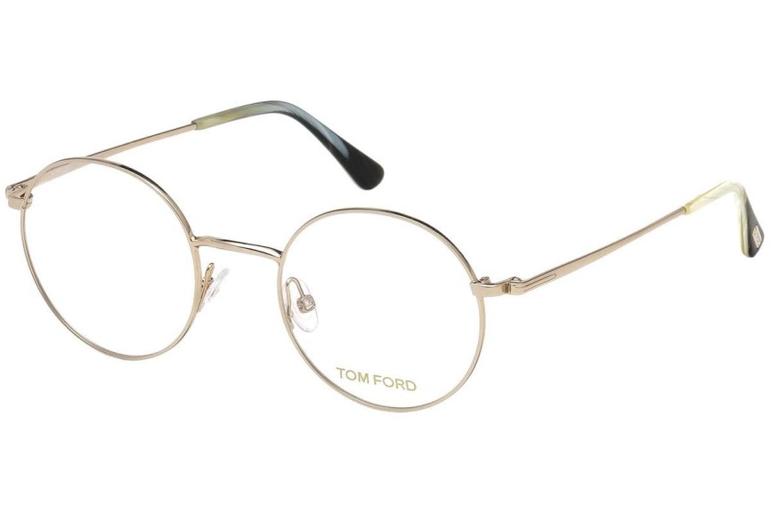 Naočale Tom Ford FT5503 028 Okrugao Zlatni