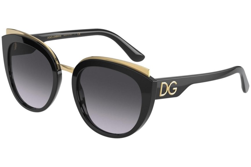 Sunčane naočale Dolce & Gabbana DG4383 501/8G Cat Eye Crni