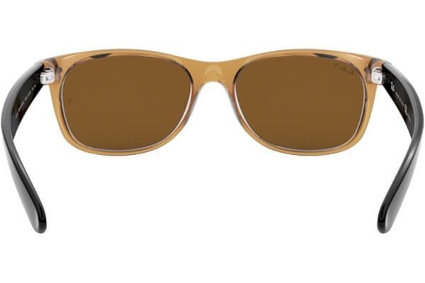 Sunčane naočale Ray-Ban New Wayfarer RB2132 945/57 Polarized Kvadratni Smeđi