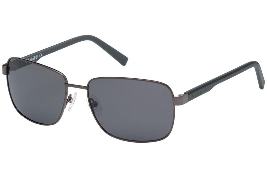 Sunčane naočale Timberland TB9196 08D Polarized Kvadratni Srebrni