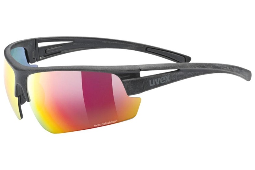 Sunčane naočale uvex sportstyle ocean P Black Mat S3 Polarized Pravokutan Crni