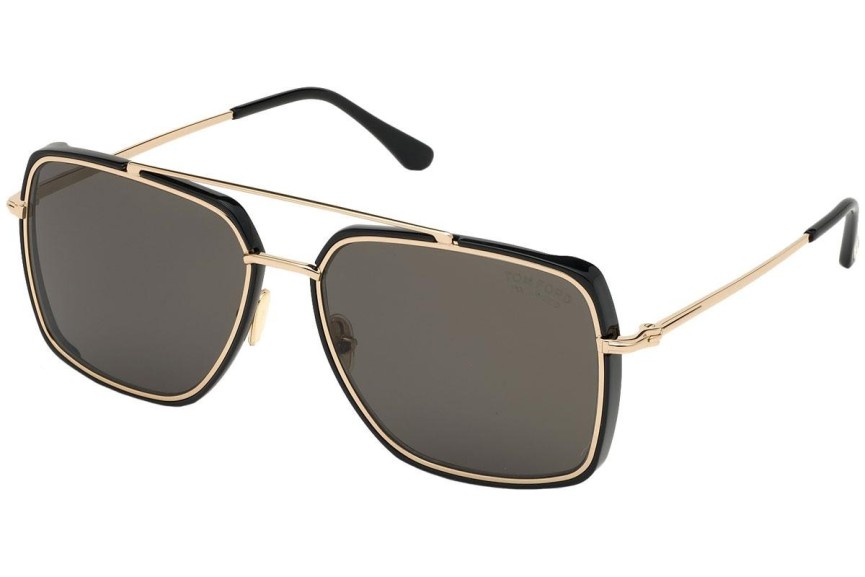 Sunčane naočale Tom Ford FT0750 01D Polarized Pilotski Crni