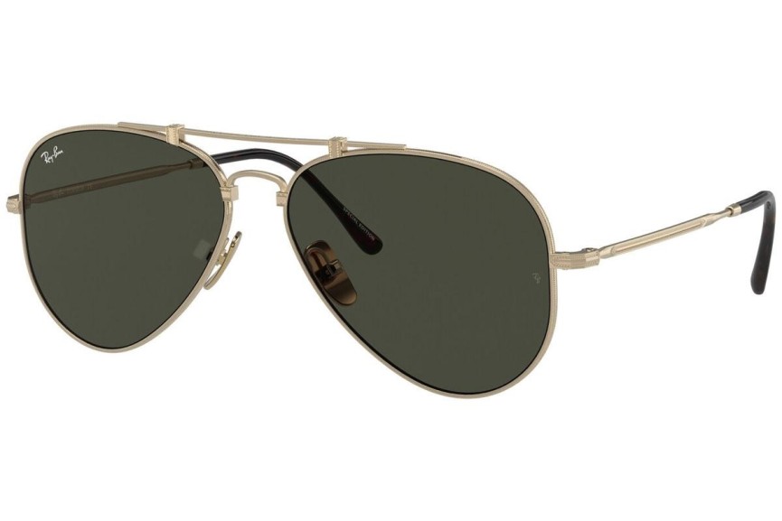 Sunčane naočale Ray-Ban Titanium Titanium Collection RB8125 913658 Pilotski Zlatni