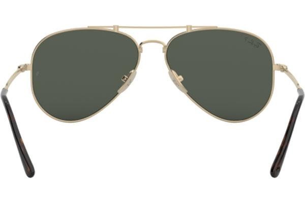 Sunčane naočale Ray-Ban Titanium Titanium Collection RB8125M 9143 Polarized Pilotski Zlatni