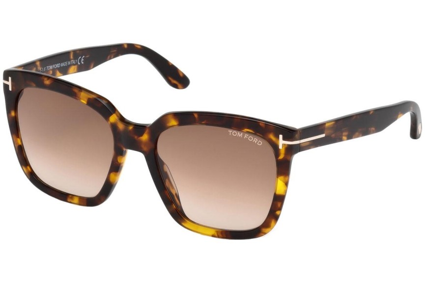 Sunčane naočale Tom Ford Amarra FT0502 52F Kvadratni Havana