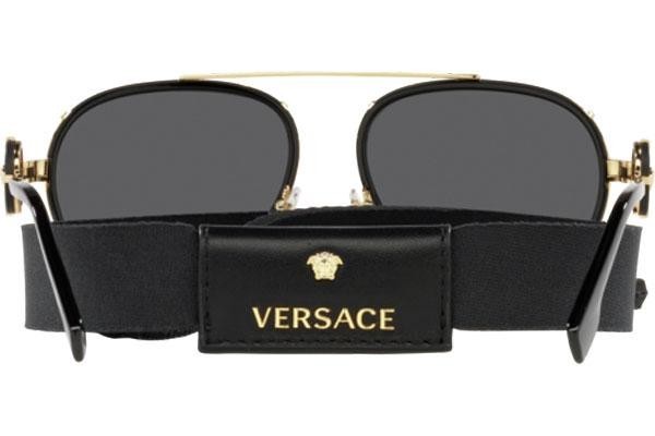 Sunčane naočale Versace Vintage Icon Pilot Clip-On VE2232 143887 Pilotski Crni