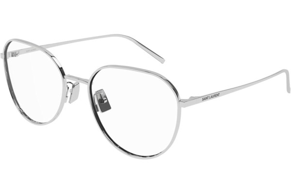 Naočale Saint Laurent SL484 002 Okrugao Srebrni